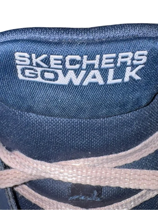 Womens Skechers GOwalk Navy Slip On Walking Shoes Lightweight Comfort 9.5 - Picture 7 of 8